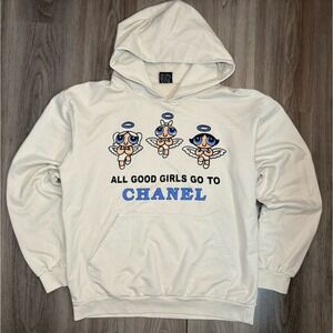 Mega Yacht Powerpuff All Good Girls Go  Hoodie Sweatshirt L Oversized Relaxed